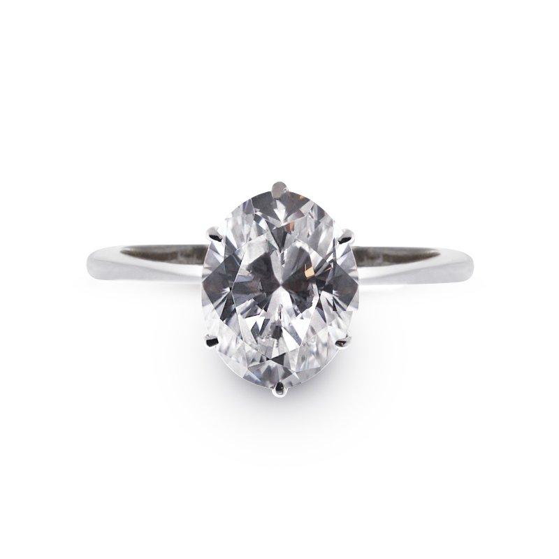 Knife Edge Oval Solitaire CARAT* London US