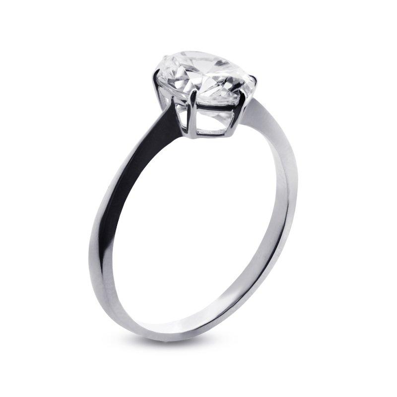 Knife Edge Oval Solitaire CARAT* London US