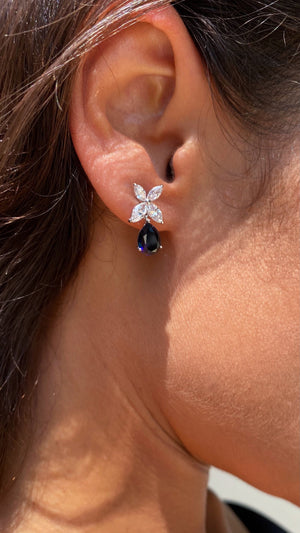 Lacey Pear Drop Earrings