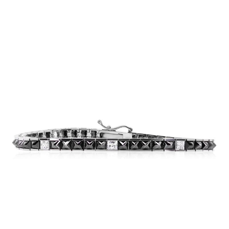 Fancy Black Tennis Bracelet