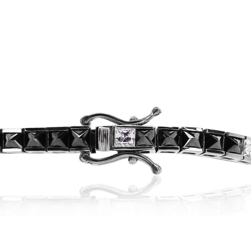 Fancy Black Tennis Bracelet