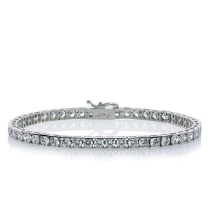 Channel Round Brilliant Tennis Bracelet