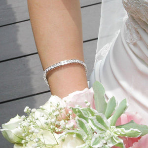 13.25ct. eq. Princess Tennis Bracelet in White Gold