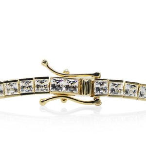 Princess Tennis Bracelet in Yellow Gold