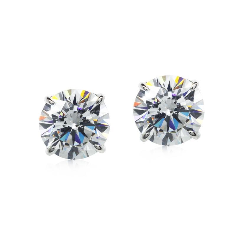 Eternal Four Prong Studs White Gold