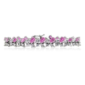 Pear Marquise Round Bracelet Pink