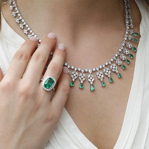 Grapevine Necklace Emerald Green