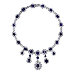 Grand Sapphire Flower Necklace