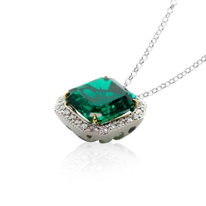 Sibylla Asscher Pendant in Emerald