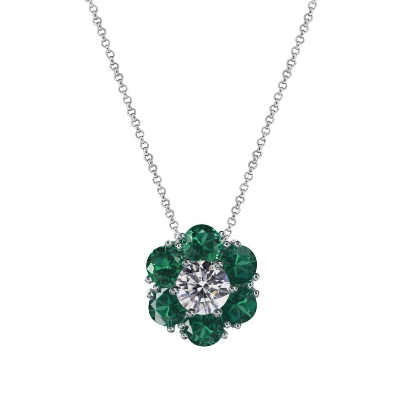 Green Flower Pendant