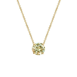 Round Pendant Fancy Yellow
