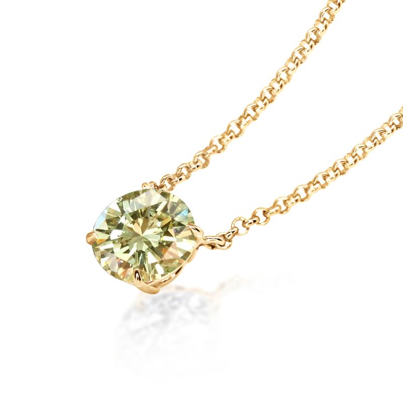 Round Pendant Fancy Yellow