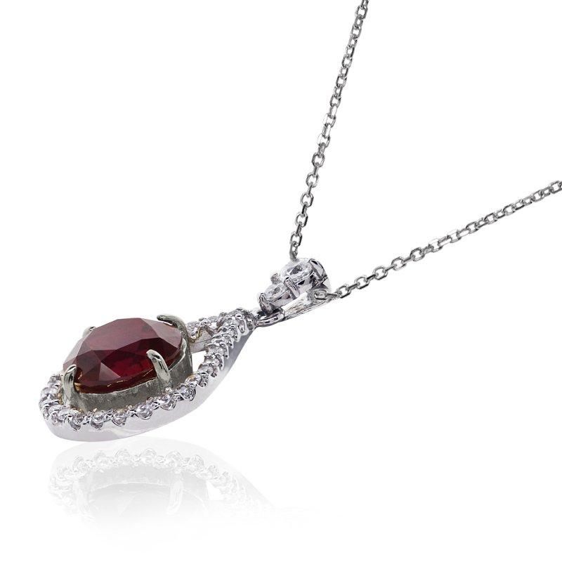 Vintage Round Pendant Ruby