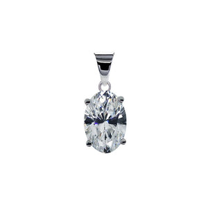 Oval Solitaire Pendant