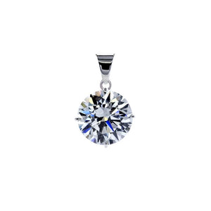 Hazel Four Prong Round Pendant