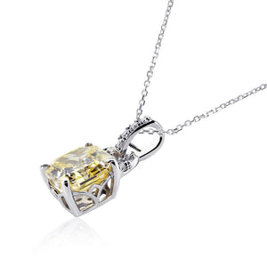 3ct. eq. Asscher Pendant in Fancy Yellow