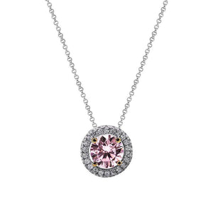 Classic Border Set Pendant in Fancy Pink