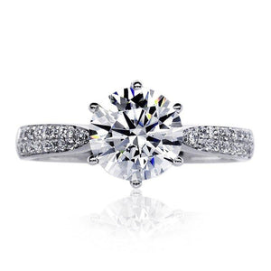 Rosy Round Microset Solitaire