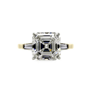 Baguette Asscher Solitaire Yellow Gold
