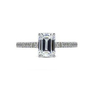 Emerald Cut Solitaire Microset