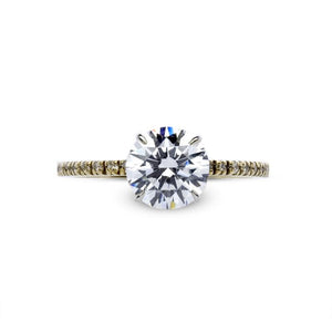 Round Brilliant Microset Yellow Gold
