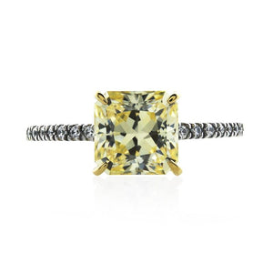 Solitaire Princess Microset Fancy Yellow