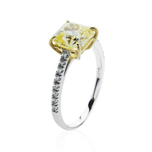 Solitaire Princess Microset Fancy Yellow