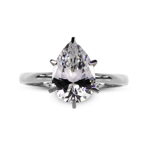 Reagan Six Prong Pear Ring
