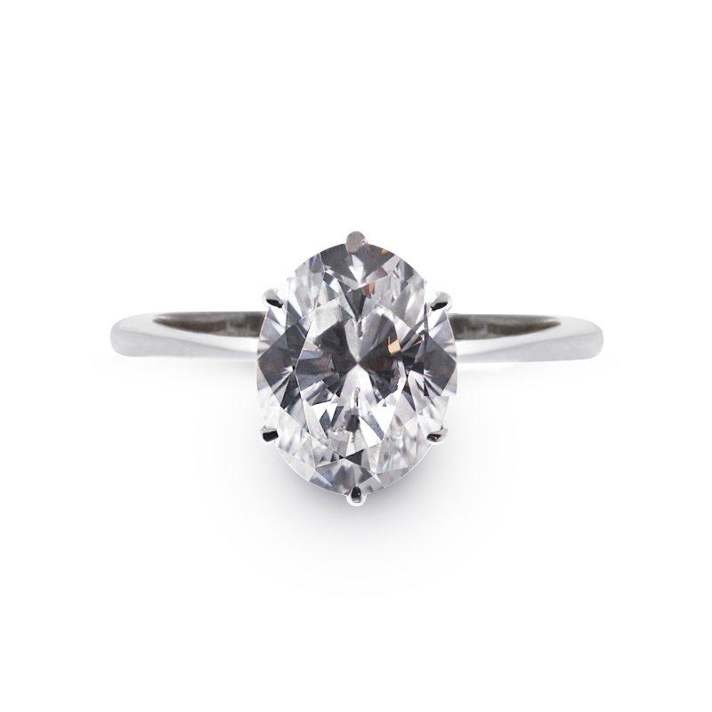 Knife Edge Oval Solitaire