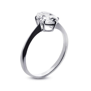 Knife Edge Oval Solitaire