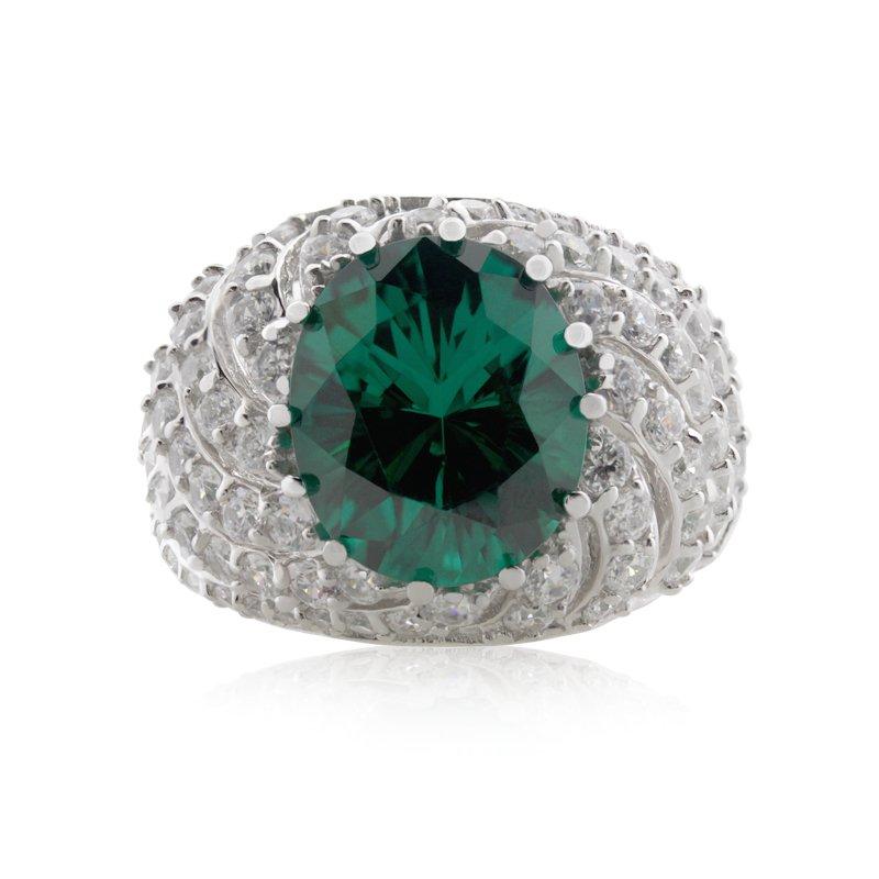 5 ct eq. Oval Green Ring