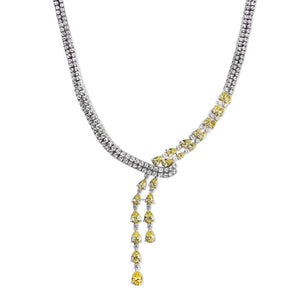 Elena Fancy Yellow Pear Drop Necklace