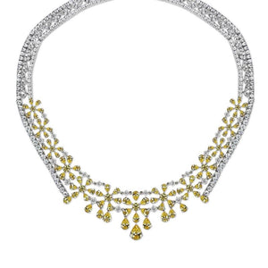 Grand Yellow Pear Necklace