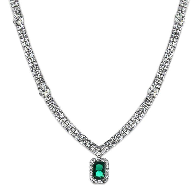 Emerald Radiant Cut Grand Necklace