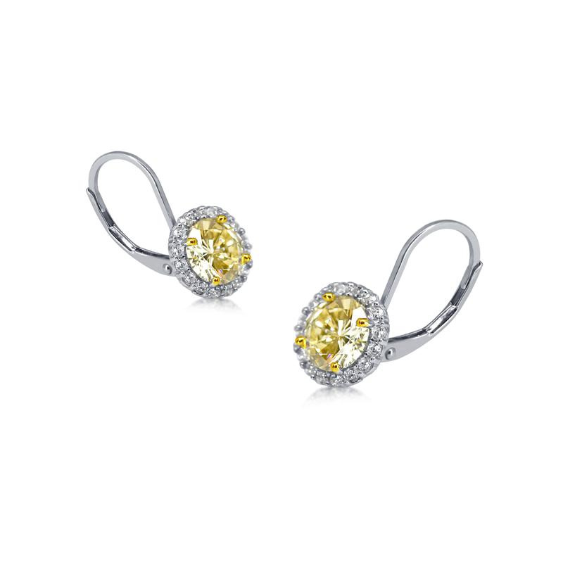 Round Border Set Drops in Fancy Yellow