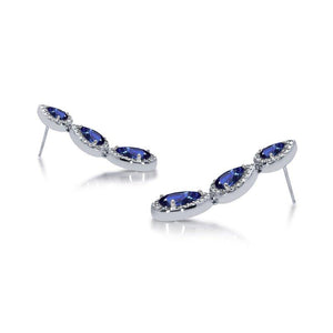 Drea Pear Tri Drop Borderset Earrings
