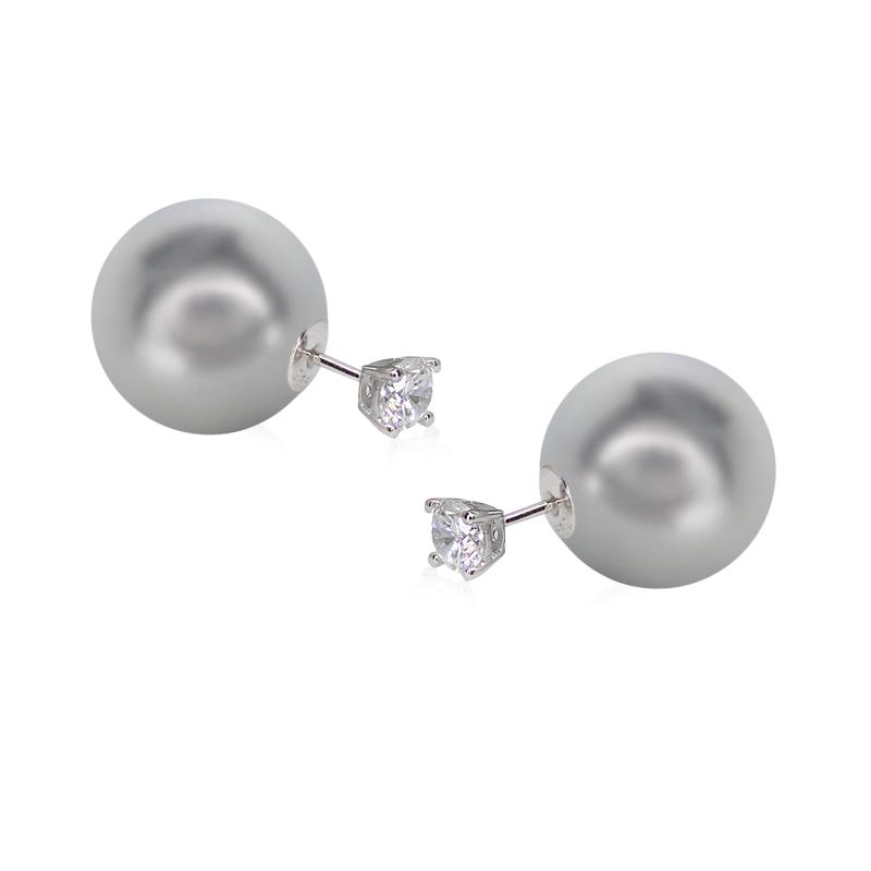 Leia Pearl Grey Earrings
