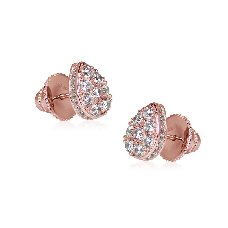 Tear Drop Pav&eacute;  Studs