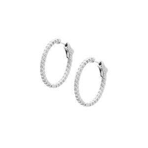 Sterling Silver Hoops - Double sided design