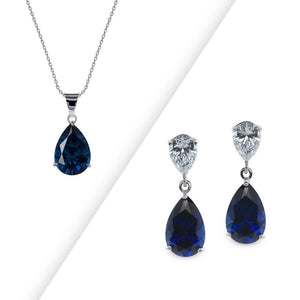 9K Gold Sapphire Set