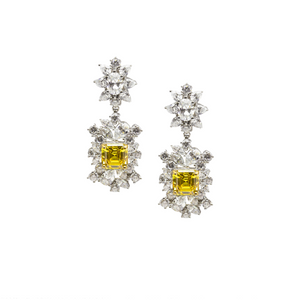 Floral Cluster Chandelier Earrings