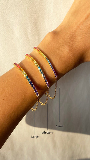 Aimee Rainbow Bracelet Gold Vermeil