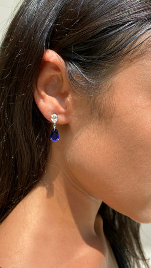 Arabella Sapphire Earrings White Gold