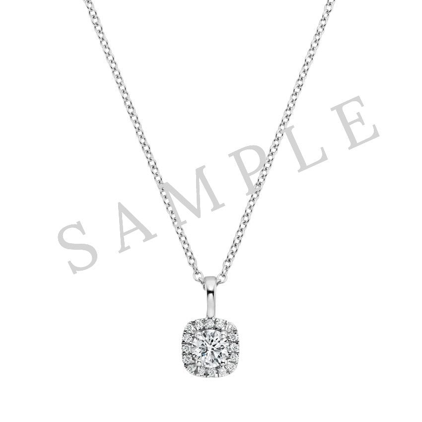 Four Prong Necklace 2.16ct 18K White Gold