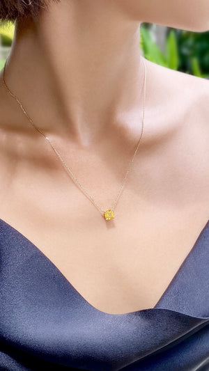 Bora Necklace 1.43ct Fancy Yellow 18K Yellow Gold