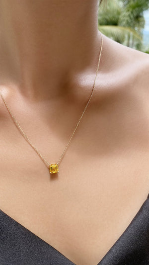 Bora Necklace 1.43ct Fancy Yellow 18K Yellow Gold