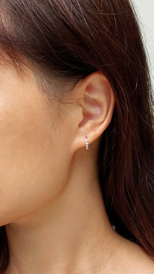 Celia Hoop 9K White Gold