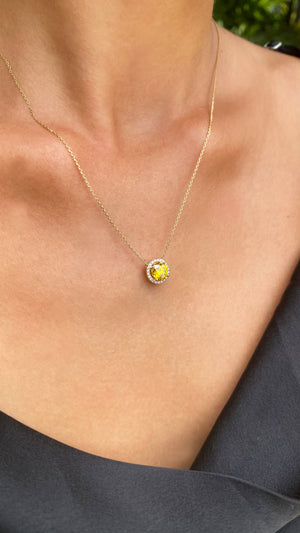 Cory Necklace 0.63ct Fancy Yellow 18K Yellow Gold