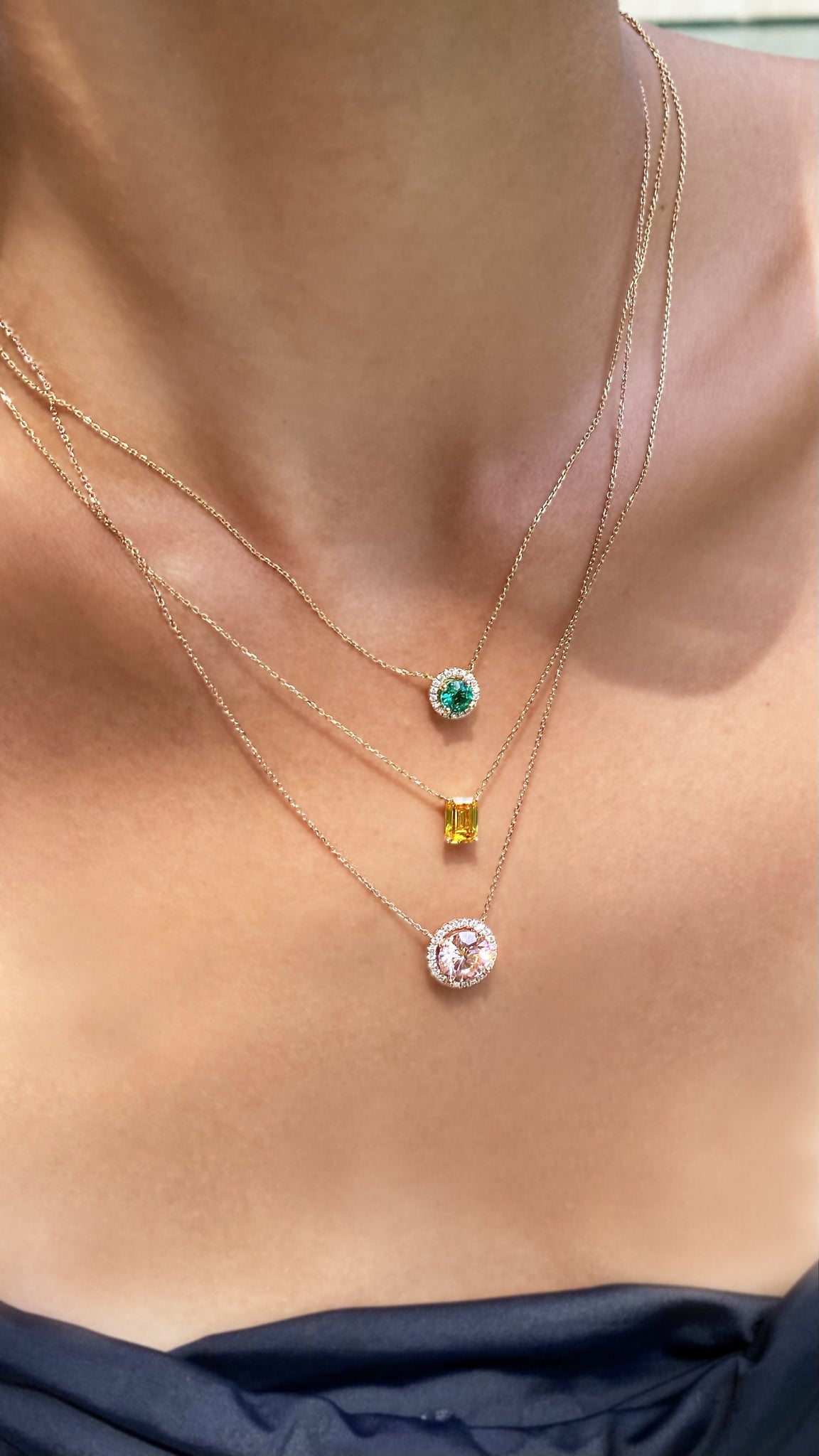 Esma Necklace 1.13ct Fancy Yellow 18K Yellow Gold