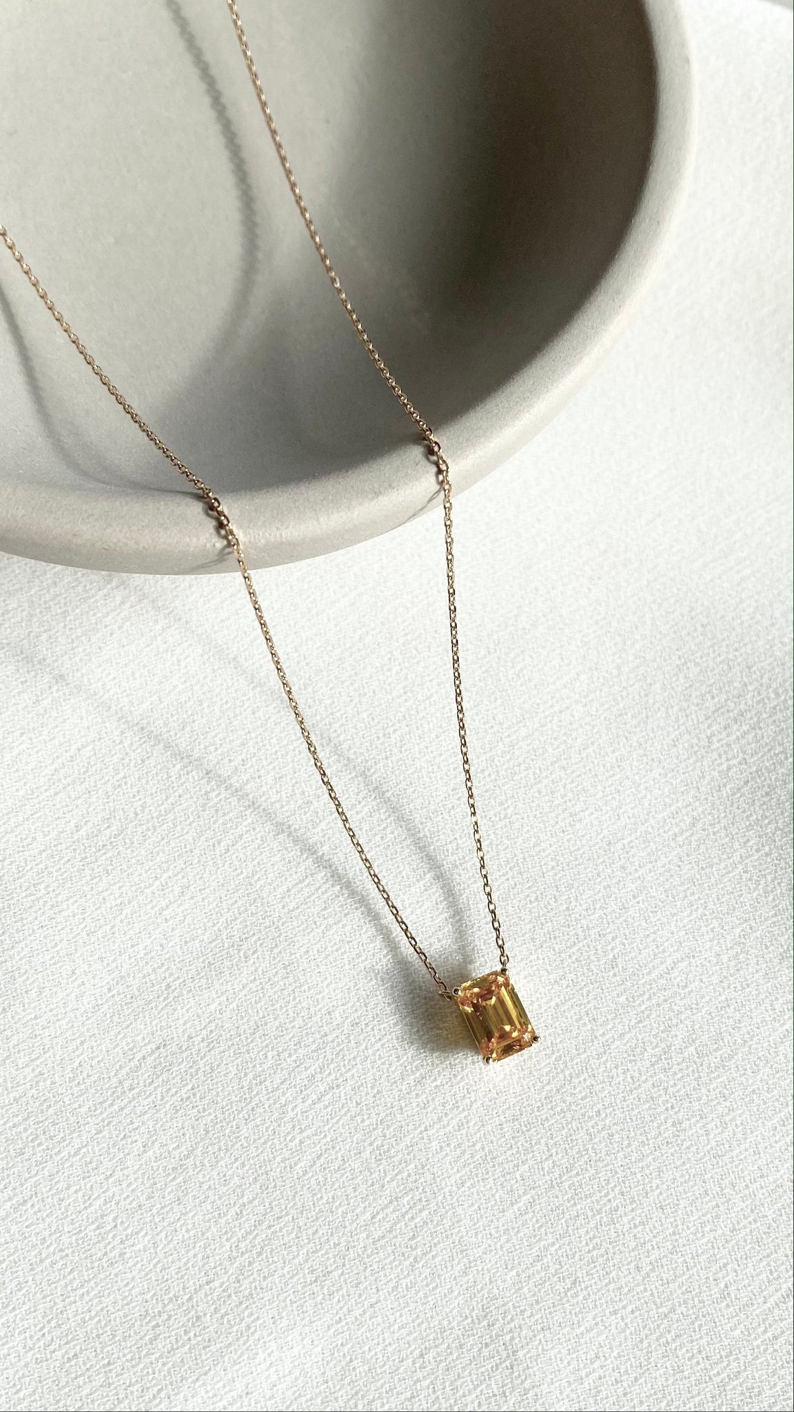Esma Necklace 1.14ct Fancy Yellow 18K Yellow Gold